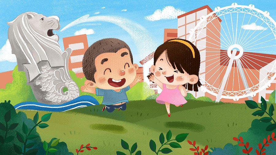 新加坡教育部商稿-动画儿歌《家》|儿童插画|插
