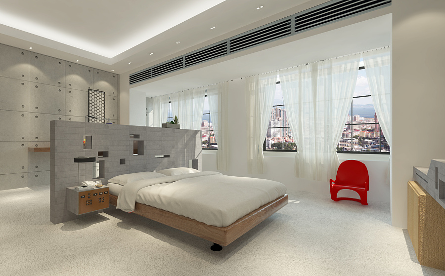 草图大师渲染的客房(部分)|室内设计|空间\/建筑
