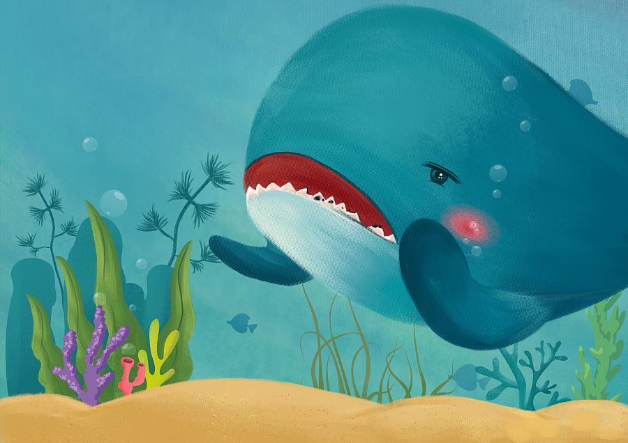鲸鱼|儿童插画|插画|LAXI公主 - 原创设计作品 -
