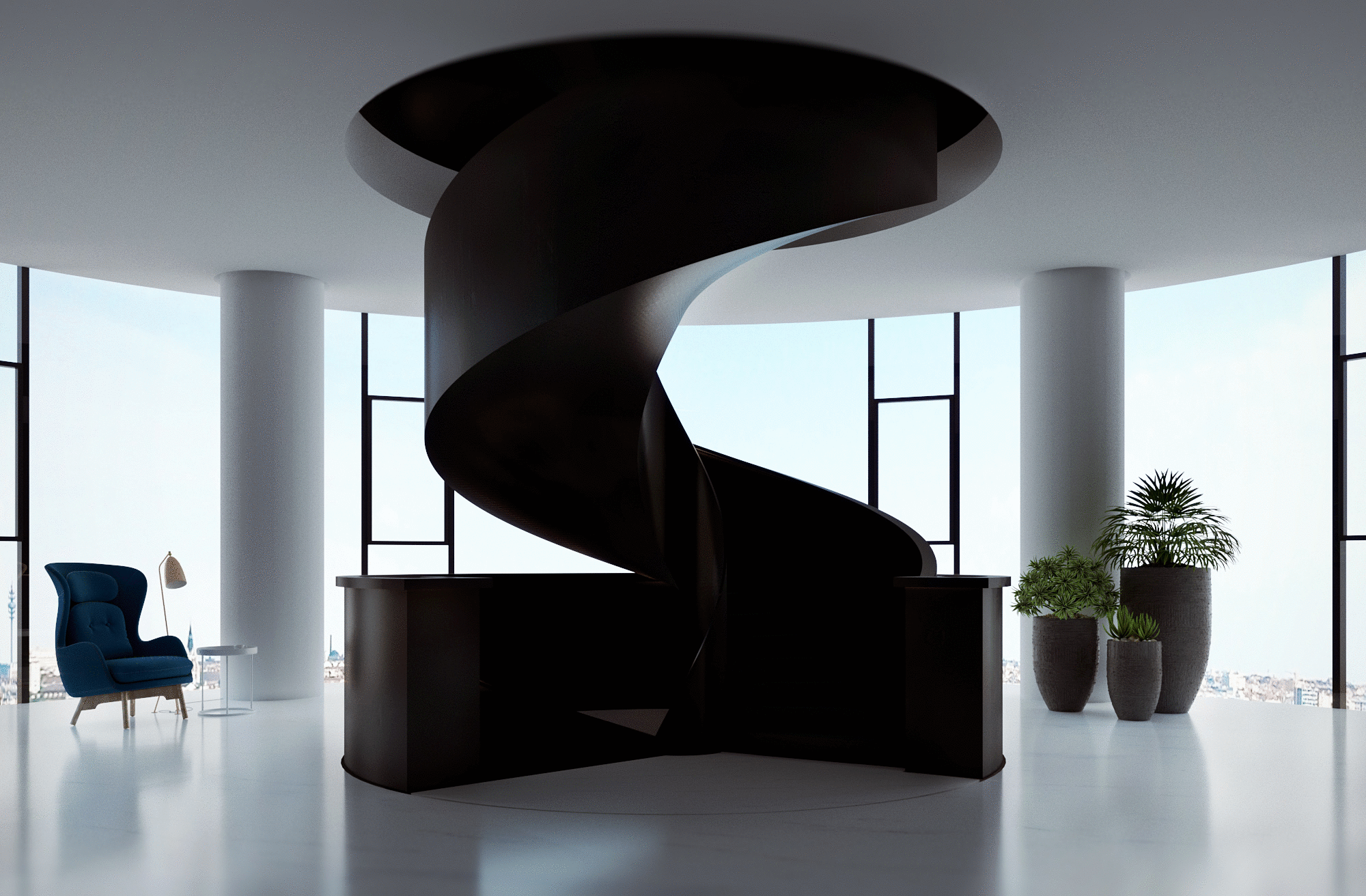 office-stairs |空间|室内设计|lzseven - 原创作品