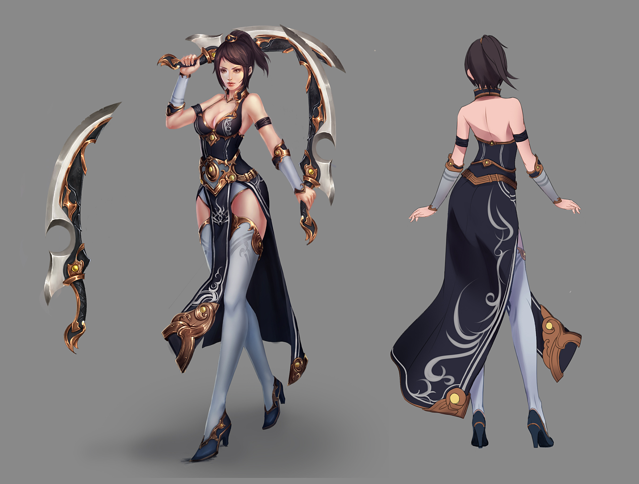 写实角色设定|插画|游戏原画|摸鱼姬 - 原创作品