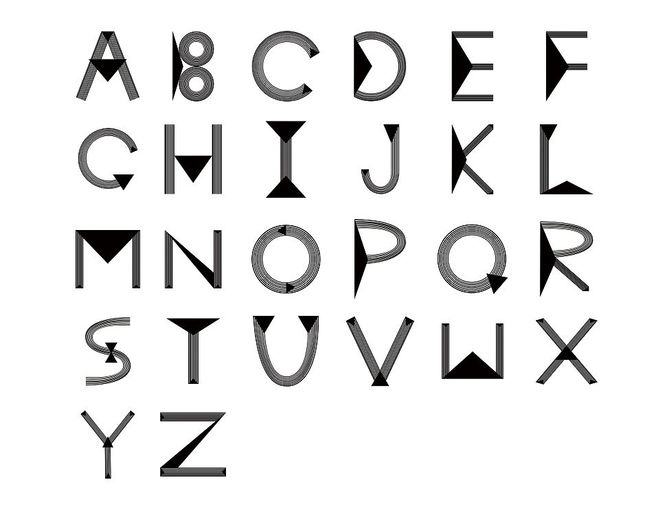 26个字母|平面|图案|kaka象 - 原创作品 - 站酷