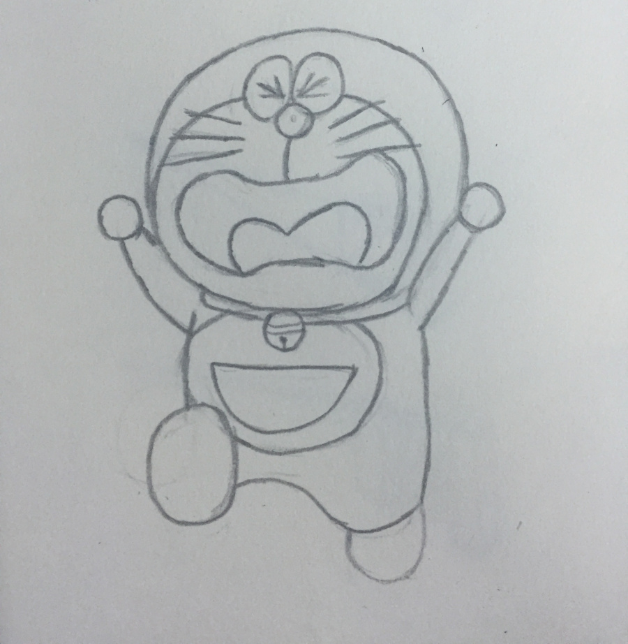 哆啦A梦|绘画习作|插画|喜欢美丽 - 原创设计作