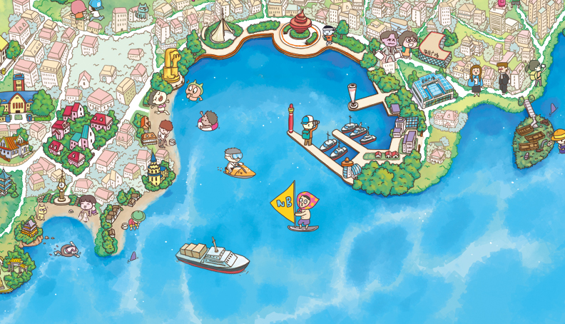 原创作品:Q版手绘地图-青岛|商业插画|插画|成哲