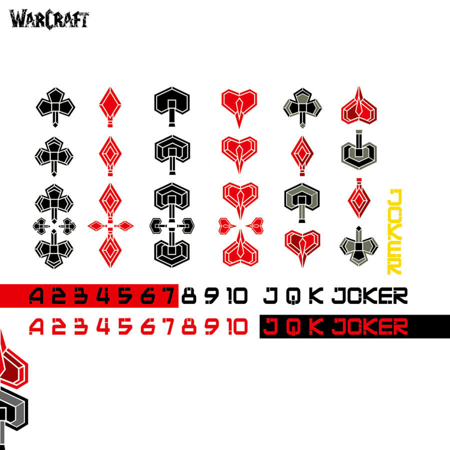 《图形设计-魔兽世界-花色扑克》 大连工业大学