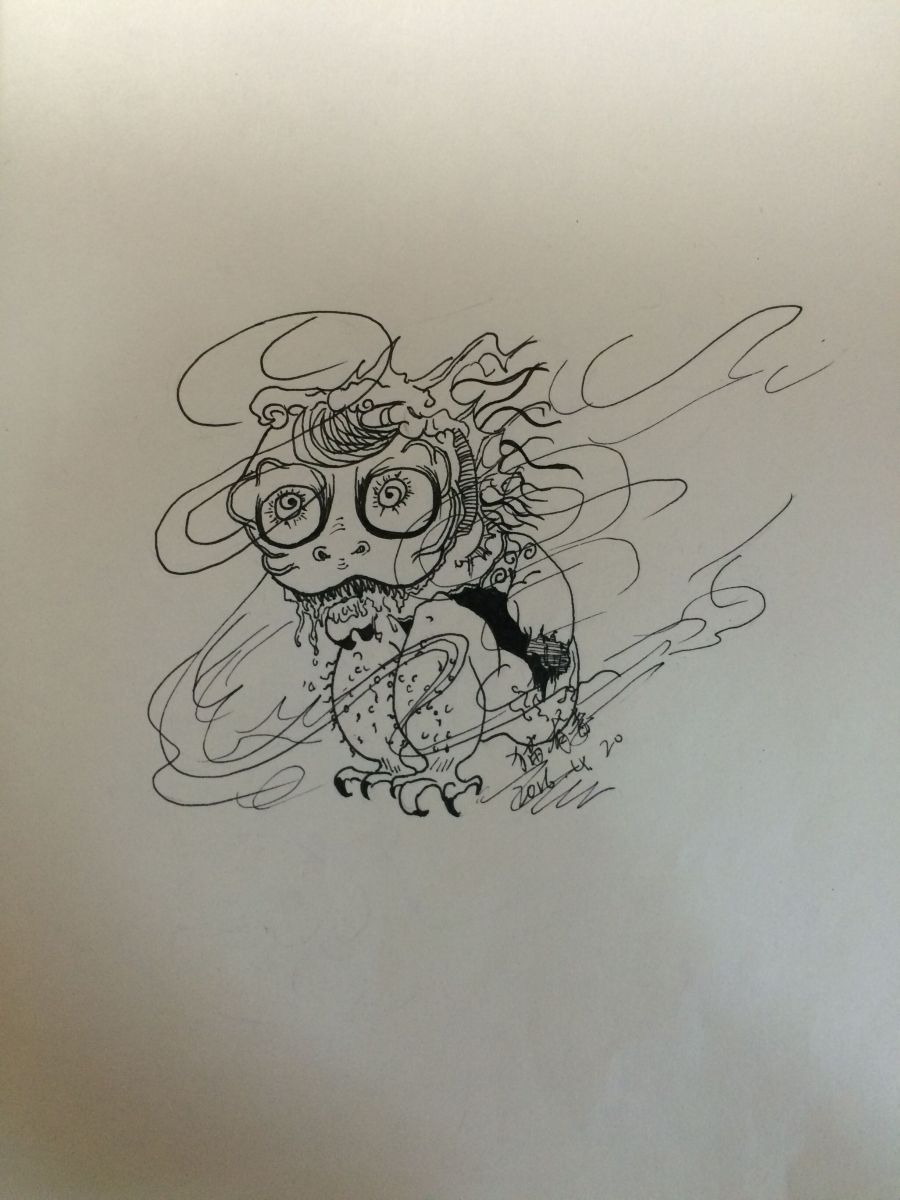 孤独症患者|绘画习作|插画|猫有毒 - 原创设计作