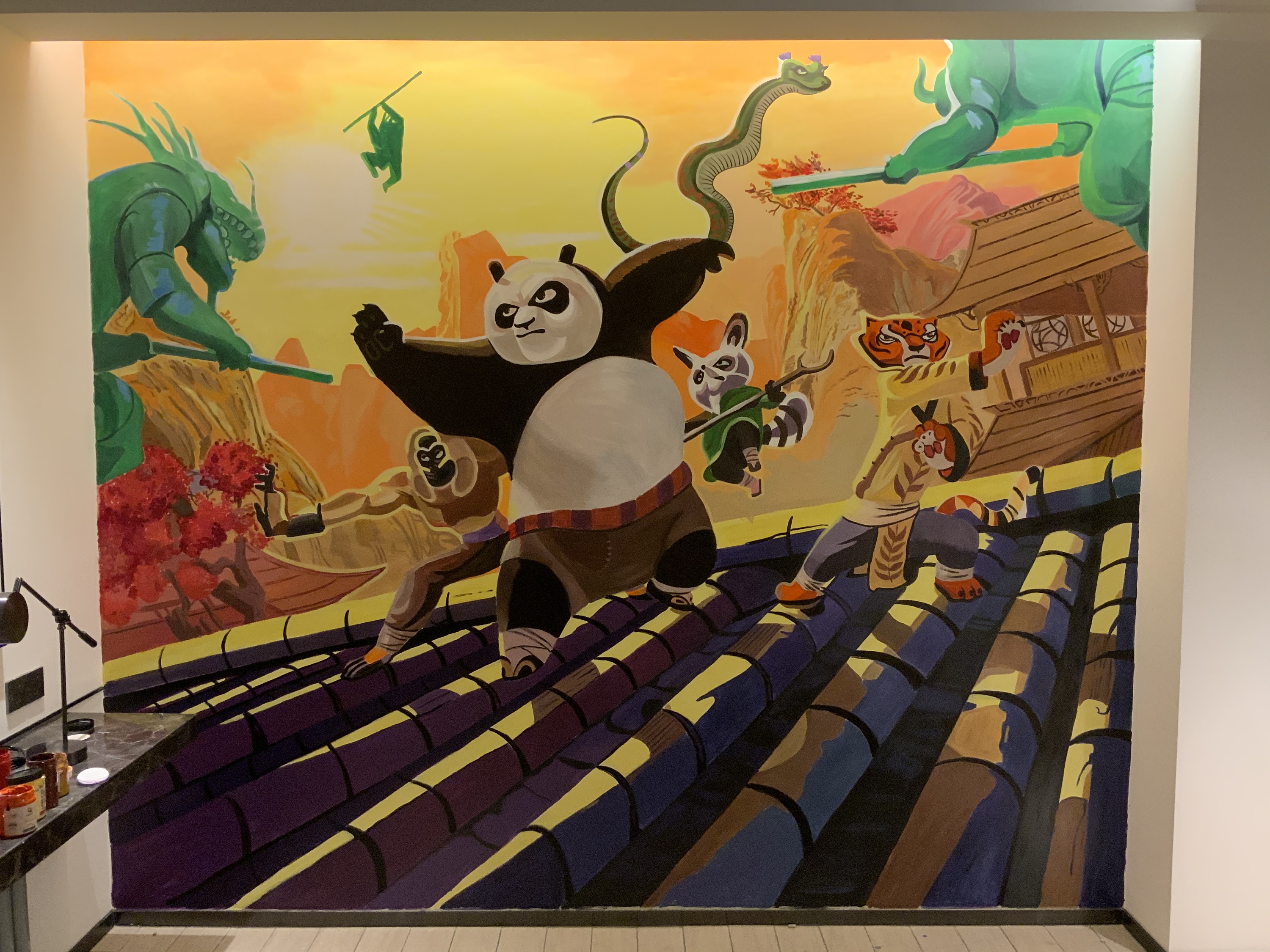 功夫熊猫主题墙绘