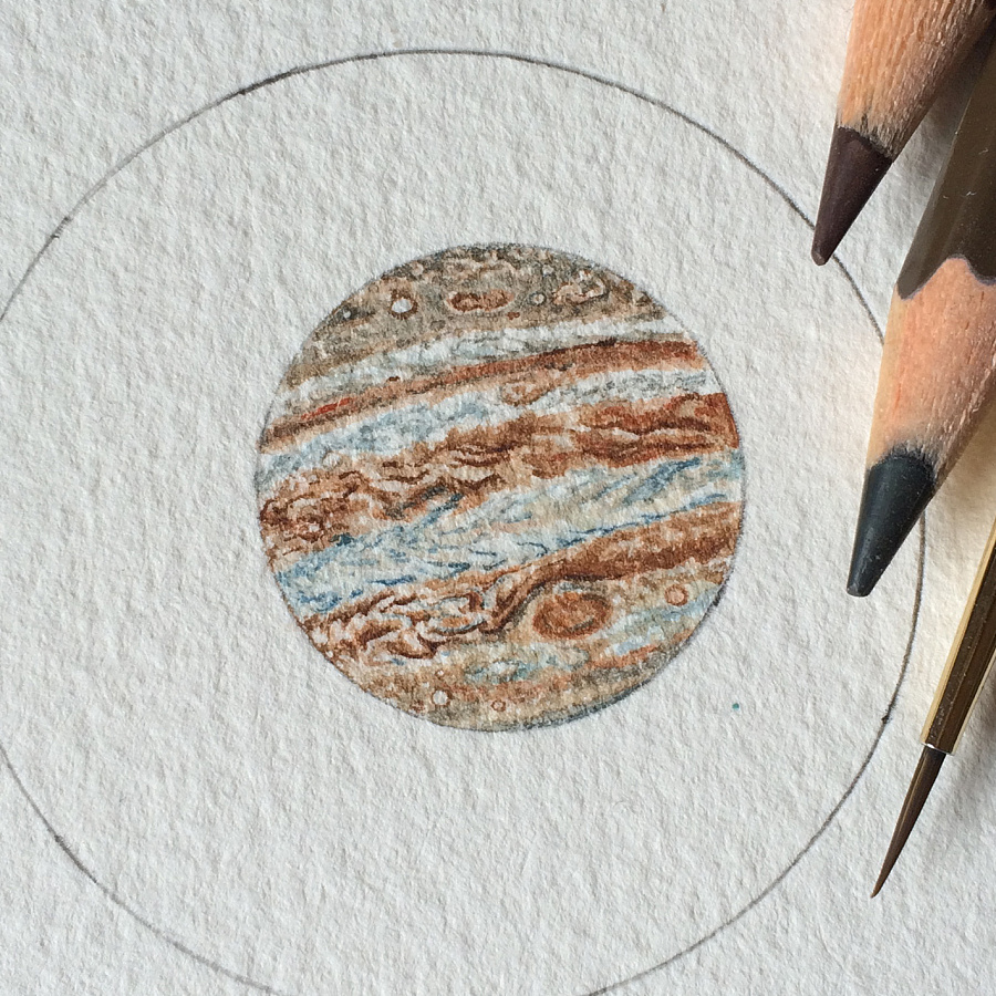 三月 木星|插画习作|插画|八艘飞 - 原创设计作品