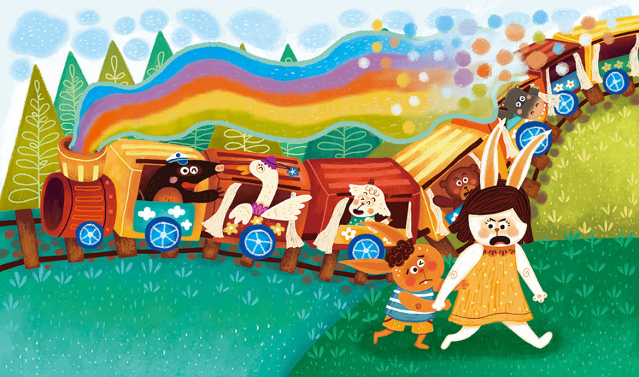 很久以前画好的商图小故事-爱打喷嚏的兔子|儿