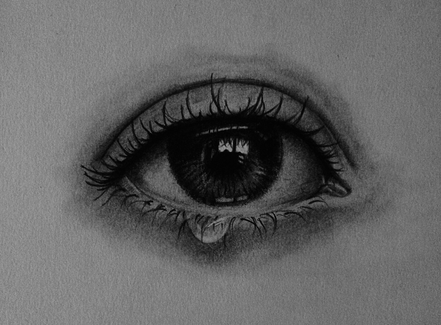 一只流泪的眼睛素描相关图片展示