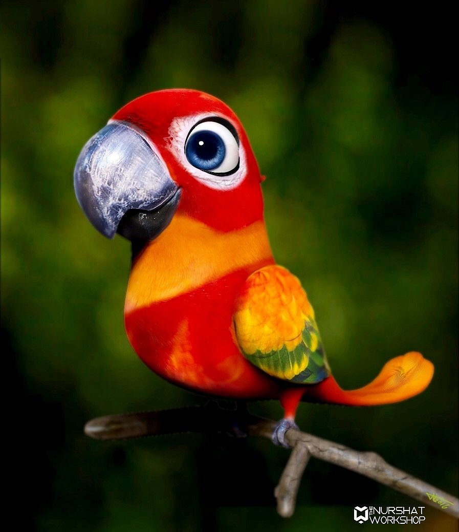 cartoon parrot