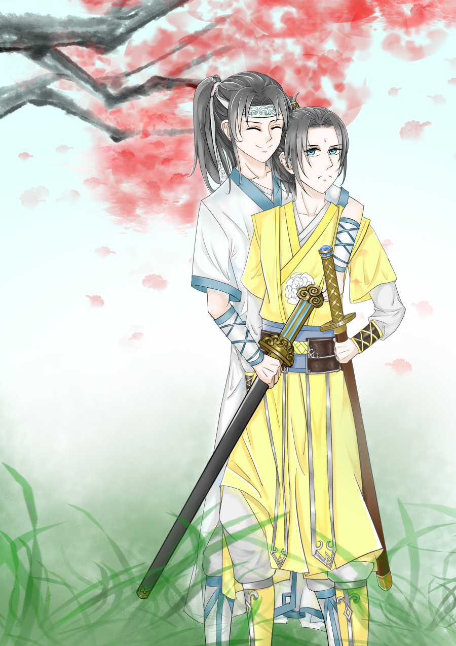 魔道祖师同人图--追凌|绘画习作|插画|小腐竹 - 原