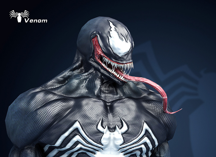 美国漫画英雄-毒液-Venom|人物\/生物|三维|nint