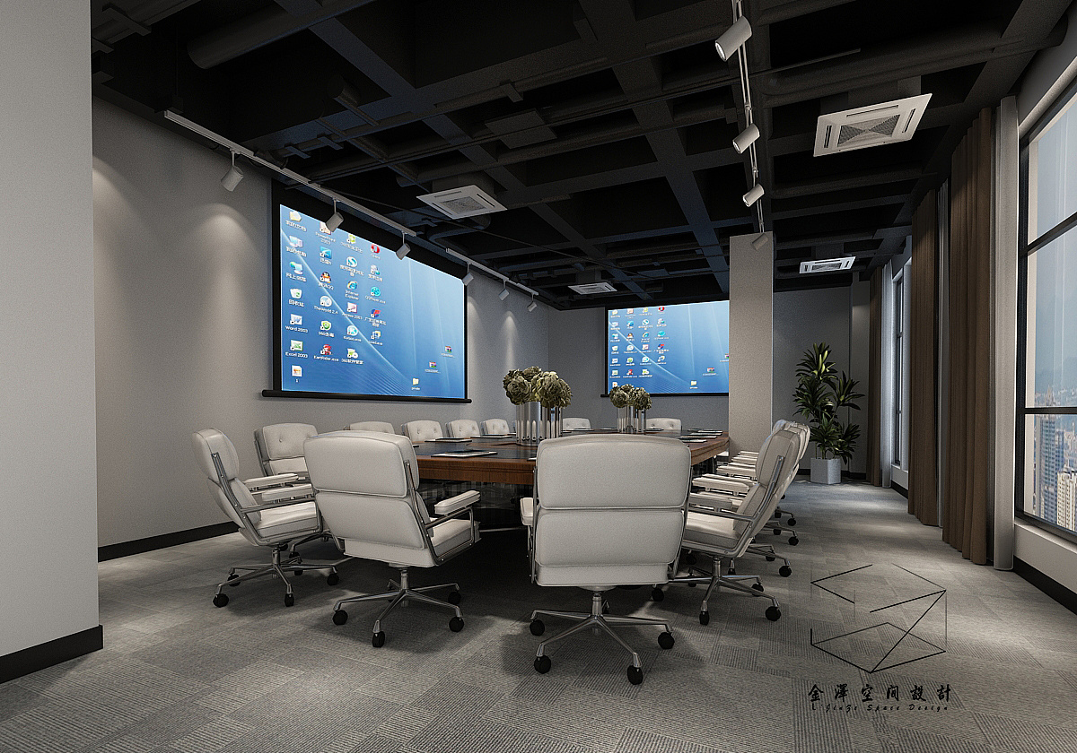 现代工业风办公室|空间|室内设计|李金泽design