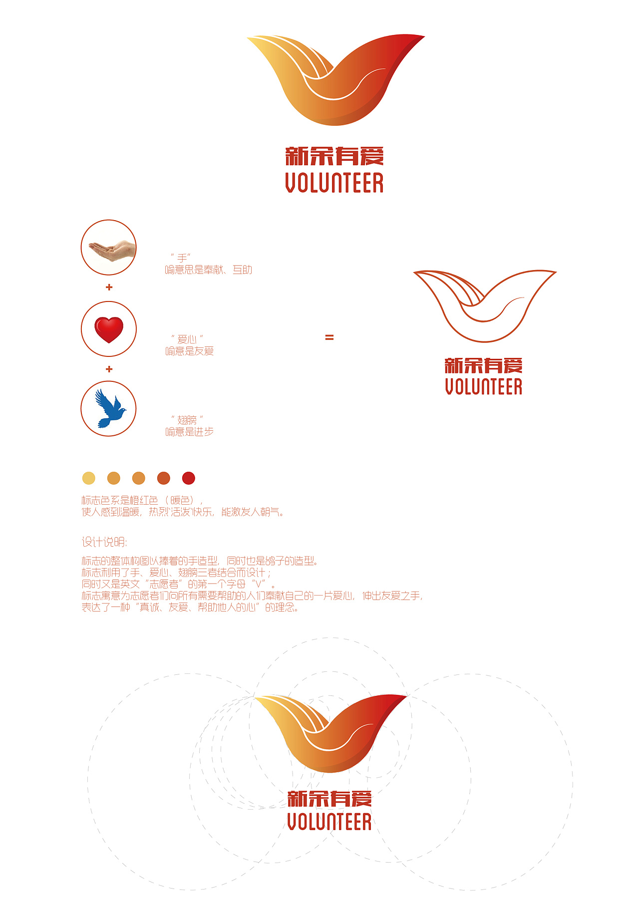 《新余有爱志愿者LOGO》|平面|标志|小怪番茄 - 原创作品 - 站酷 (ZCOOL)