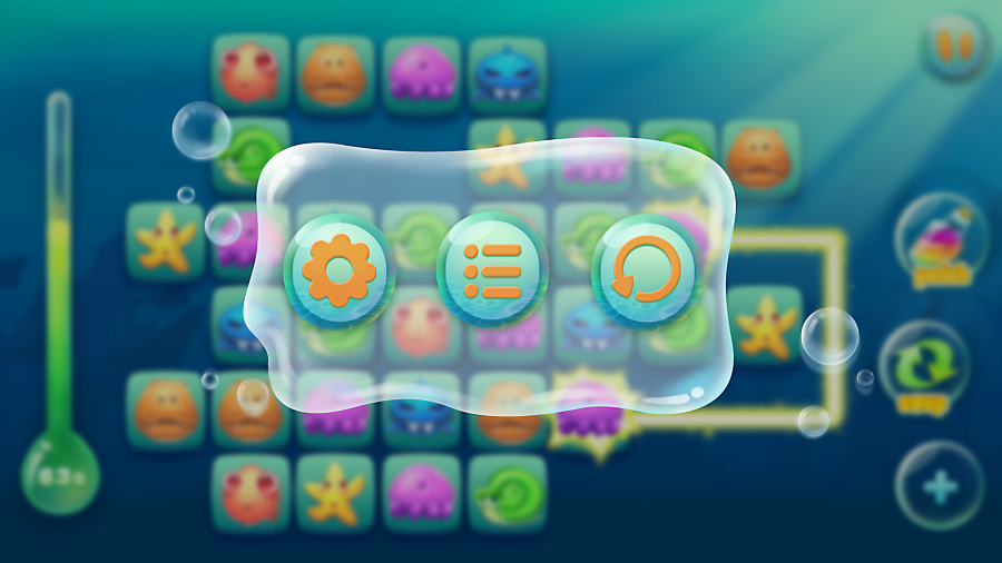 海洋连连看|游戏UI|UI|王小妞家的王小妞 - 原创