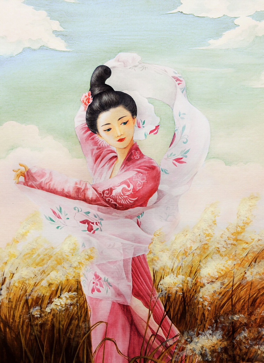 翩跹起舞|水彩|纯艺术|邦尼邦尼你不开花 - 原创