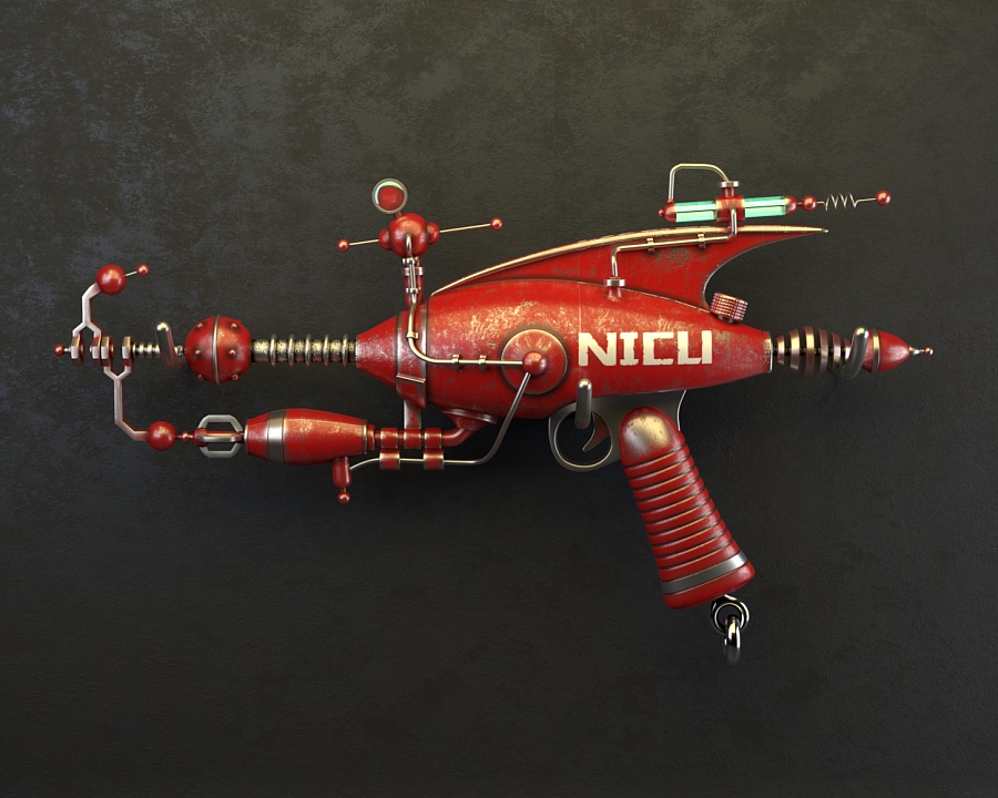 复古镭射枪|机械\/交通|三维|aronho - 原创设计作品 - 站酷 (ZCOOL)