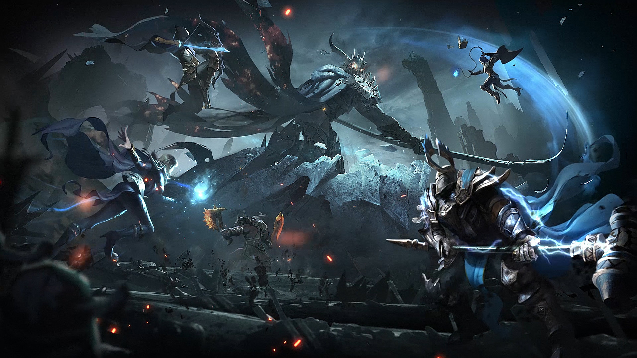 卡扑为国产暗黑手游《拉结尔》制作的宣传cg中,细腻的美术厚涂让整个