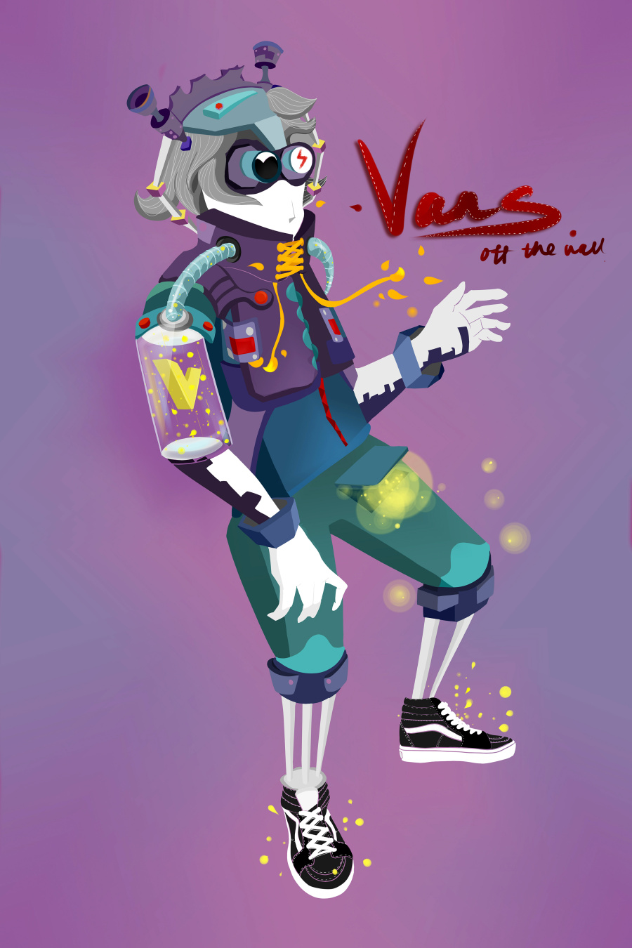 #Vans Off The Wall#Robot with vans|图形\/图案