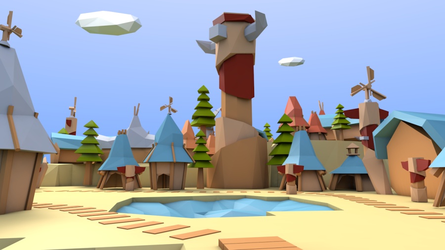 LOW POLY风格 雷霆崖|动画\/影视|三维|awei20