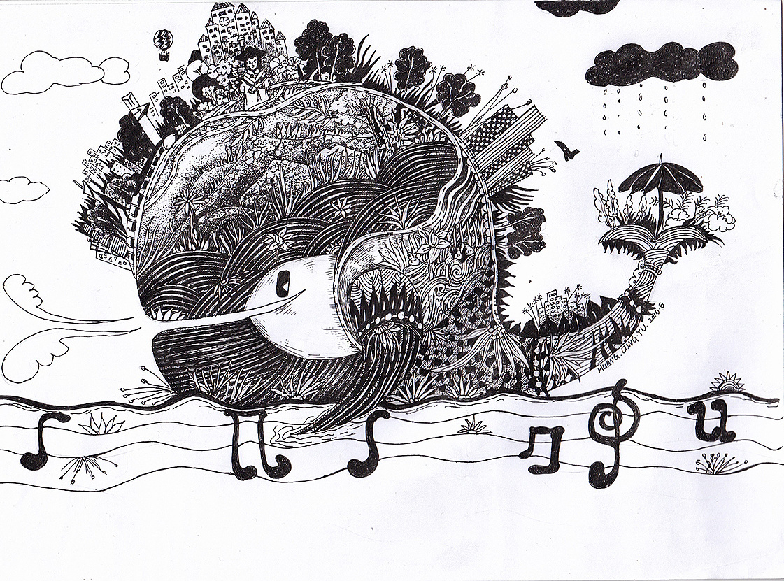 概念插画系列——黑白手绘