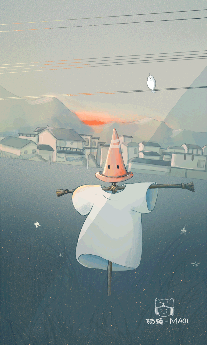 稻草人|插画|其他插画|猫矮_maoi - 原创作品 - 站酷