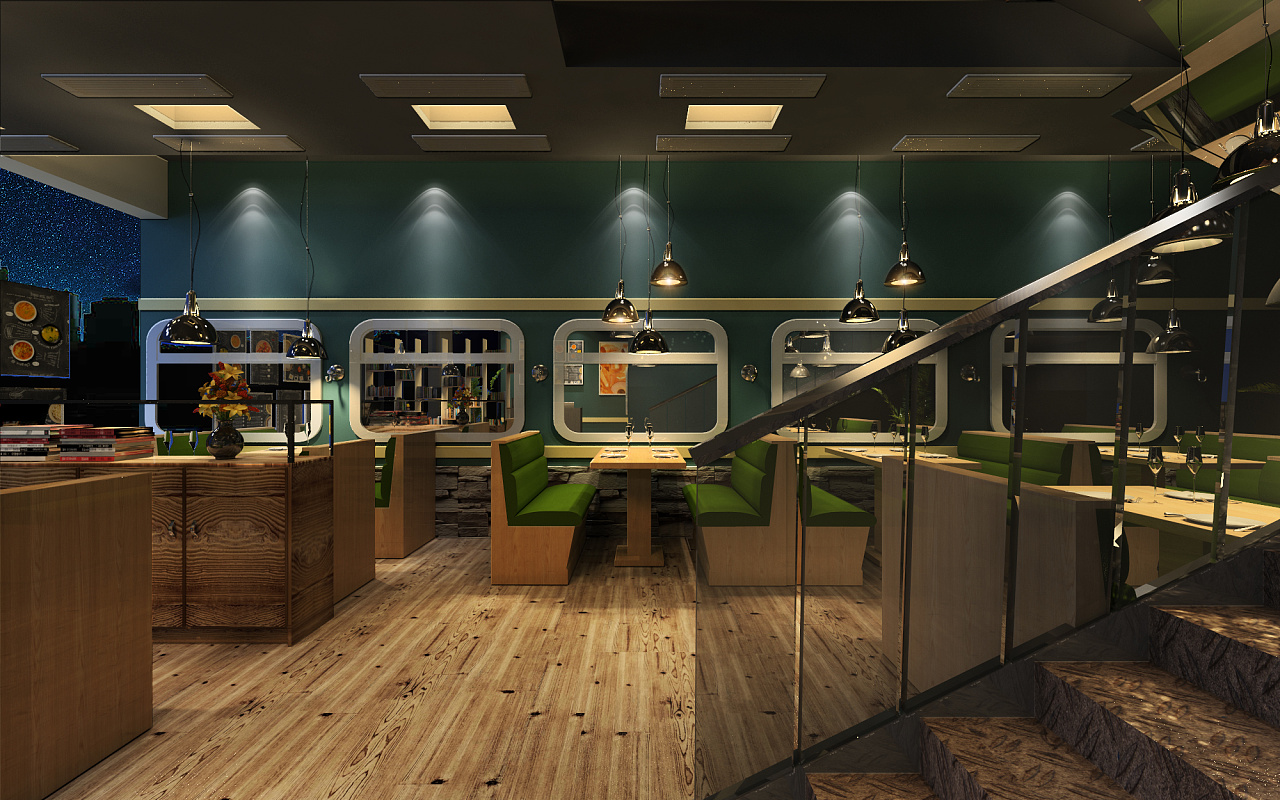 绿皮火车主题餐厅|空间|室内设计|csd8912 - 原