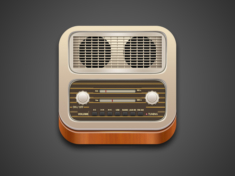 拟物_收音机|图标|GUI|冬丶冬 - 原创设计作品 - 站酷 (ZCOOL)
