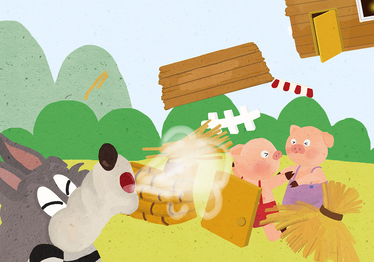 三只小猪|插画|儿童插画|多肉哇 - 原创作品 - 站