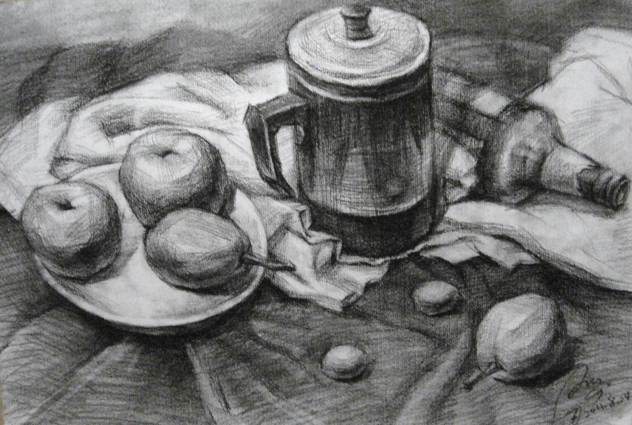 高考美术艺考时期素描作品|绘画习作|插画|Mac