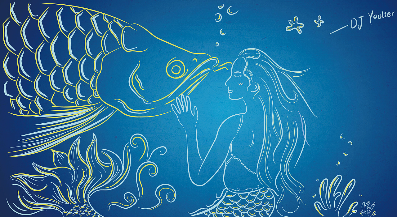 美人鱼电手抄报_美人鱼电手抄报分享展示