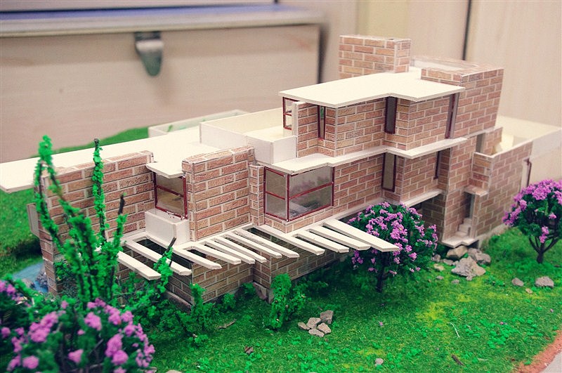 流水别墅模型
