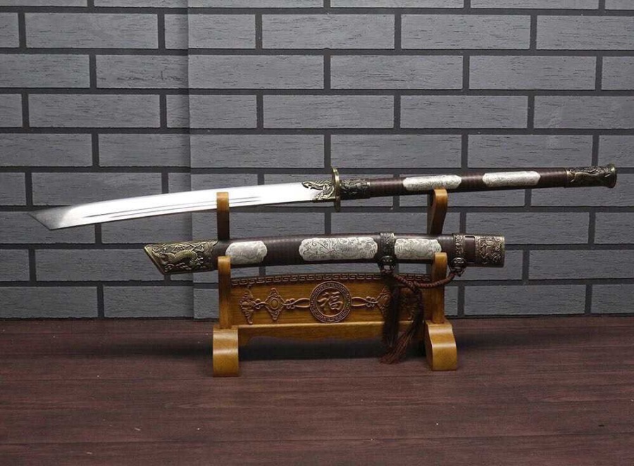 精刻龙虎康熙战刀 |铁艺|手工艺|林微w - 原创设