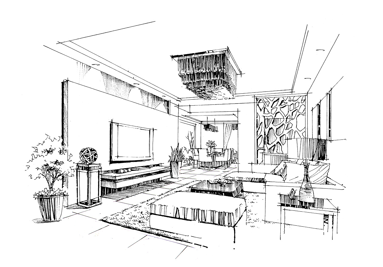 工程图 简笔画 平面图 手绘 线稿 1280_892