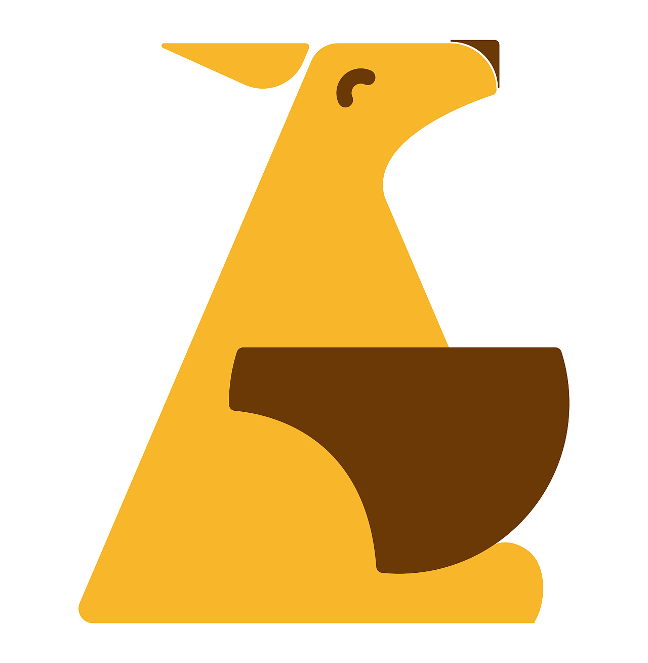 袋鼠主题图形logo      