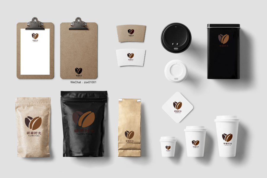 研磨时光咖啡馆VI设计|标志|平面|筑梦逐张老湿