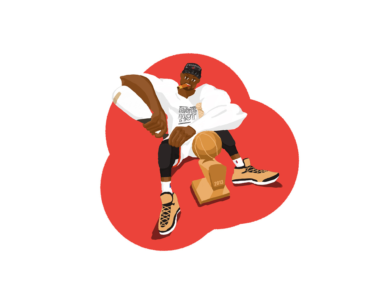 韦德退隐江湖-nba再无闪电侠|插画|商业插画|_willlau