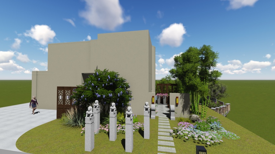 中式别墅庭院景观设计方案|园林景观\/规划|空间