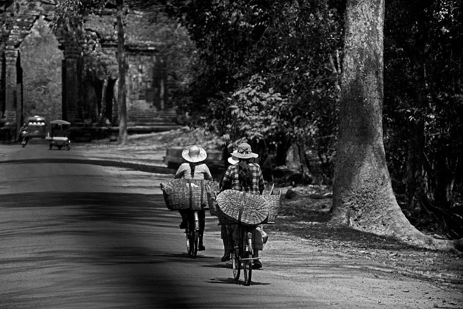 柬埔寨--暹粒省 Siem Reap 人文 纪实 黑白 高棉