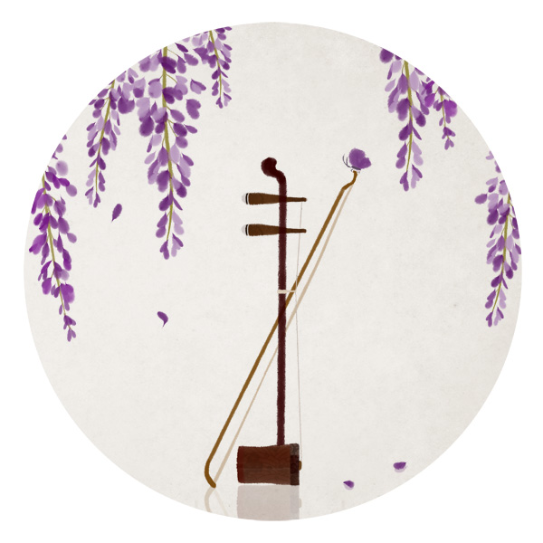 水墨中国风--竹间系列·九大中国传统乐器|绘画