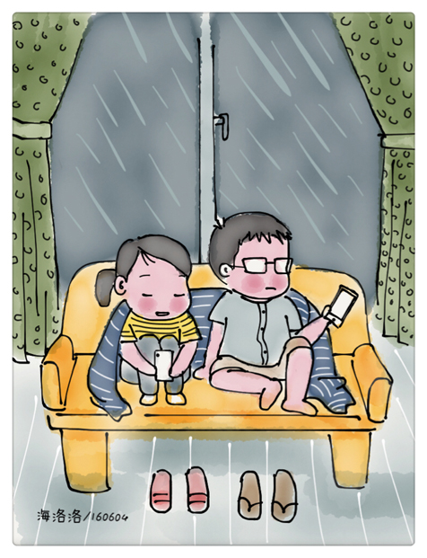 雨一直下|单幅漫画|动漫|海洛洛 - 原创设计作品