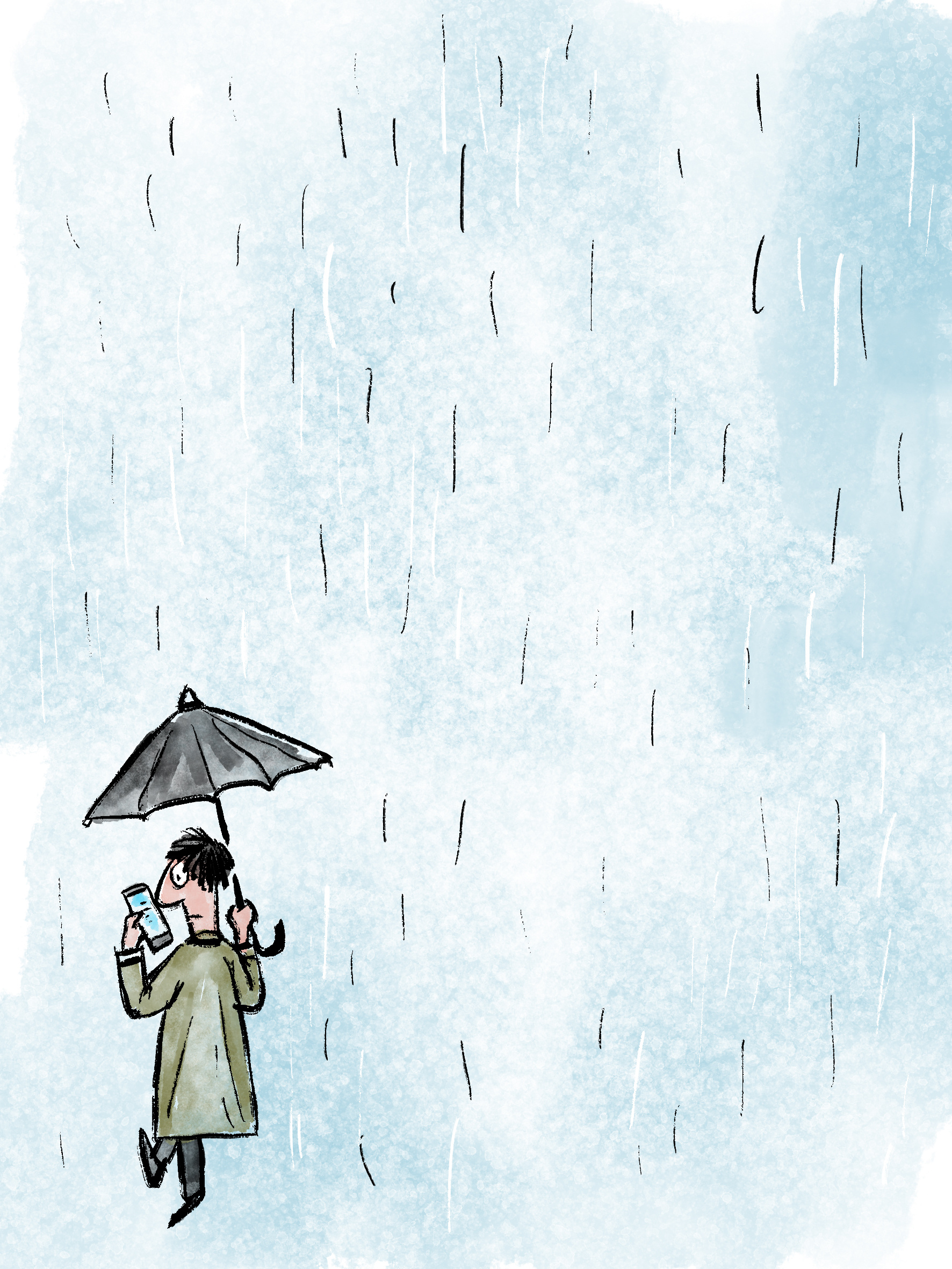 漫画:雨一直下 心情很复杂