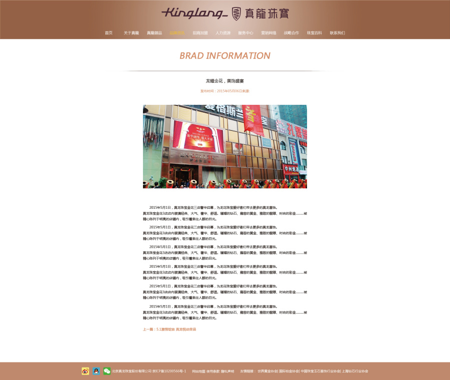 真龙珠宝web前端页面设计|企业官网|网页|照耀