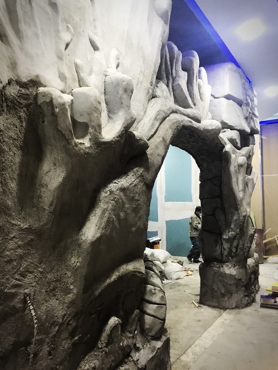 海洋主题儿童乐园门头设计及水泥塑形|商业插