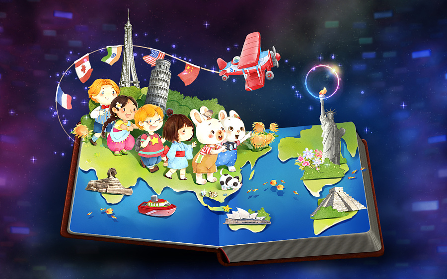 幼教APP 宝宝学英语 游戏界面设计 插图绘制||