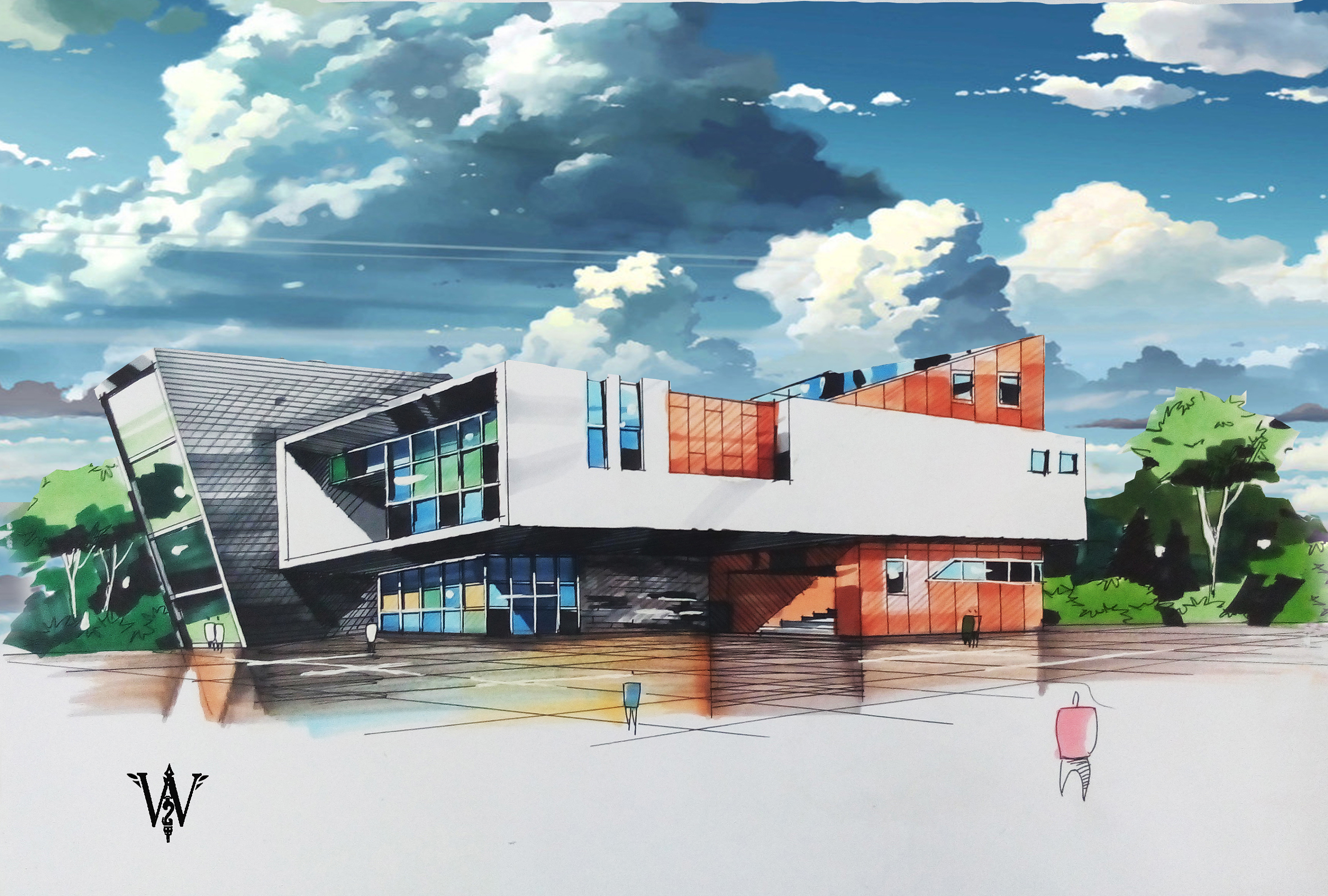 手绘建筑|空间|建筑设计|鹿小尤 - 原创作品 - 站酷 (ZCOOL)