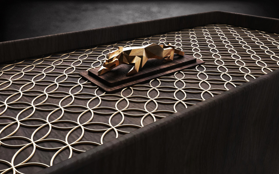 【貔貅金摆件礼品木盒包装】中式古典与西式时