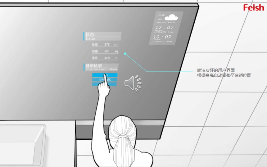 酒店智能健康管理系统概念设计 用PPT制作的