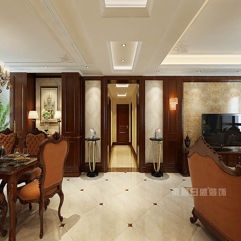 西安东易日盛 厚德苑雅居 现代欧式装修效果图